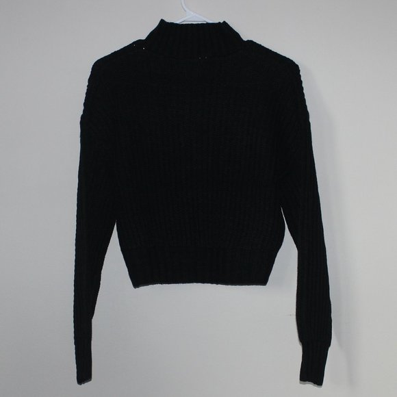 Bluenotes Cropped Knit Sweater Women Black - Picture 2 of 4